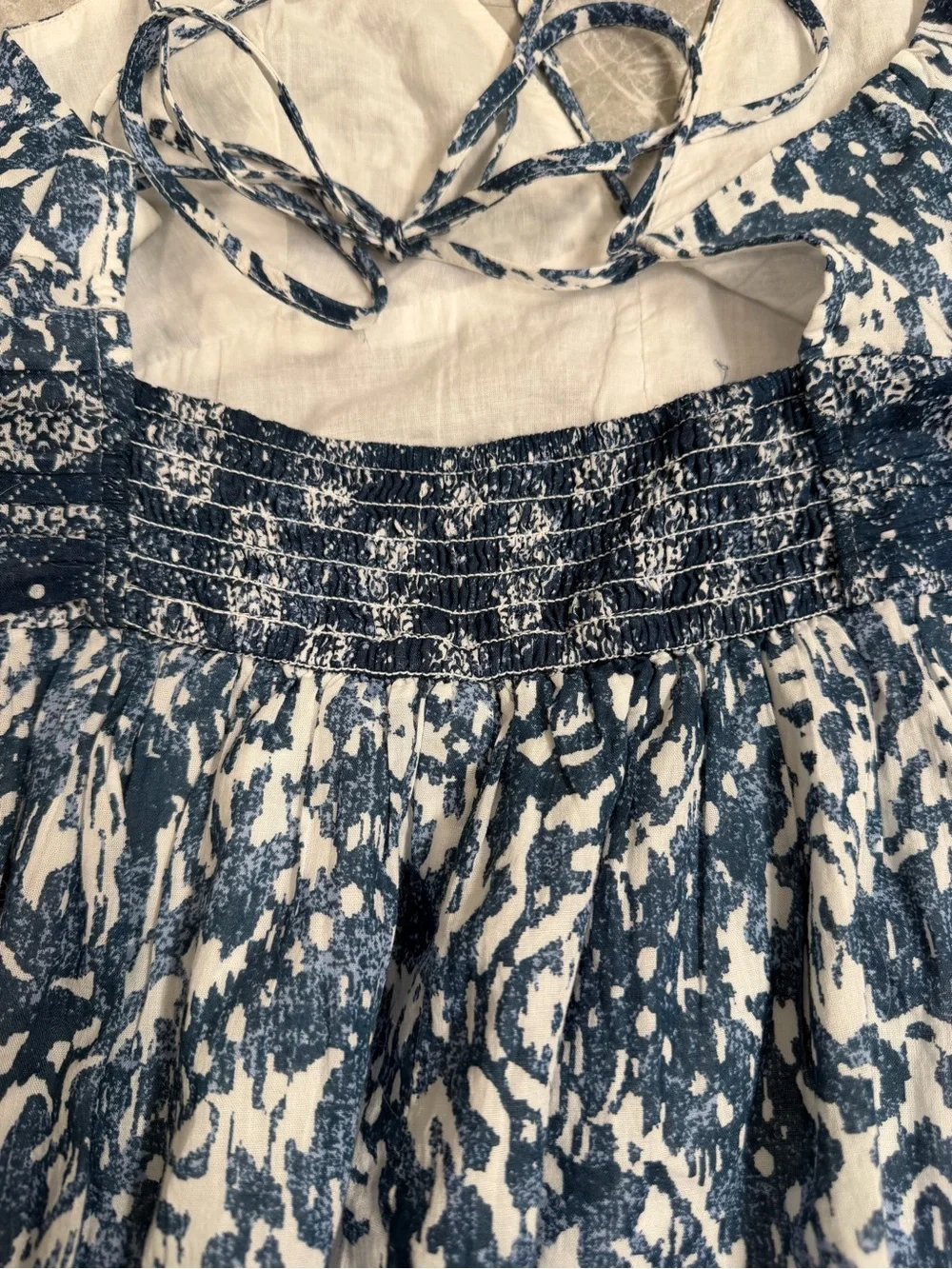 Abercrombie & Fitch Blue and White Printed Maxi Dress